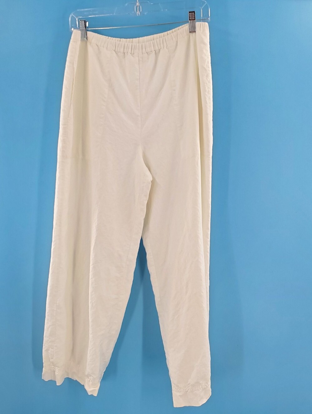 Relativity white linen/cotton pants M